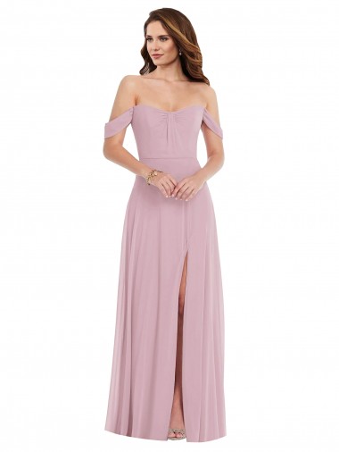 Wholesale Soft Chiffon Sweetheart A-Line Primrose Black Tie Evening Dress UK