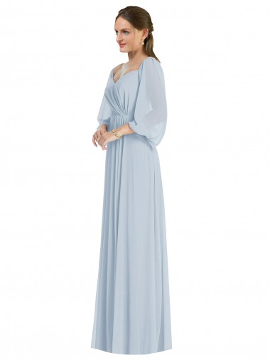 Wholesale Soft Chiffon Sweetheart A-Line Sea Glass Formal Evening Dress UK