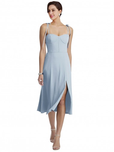 Wholesale Stretch Crepe Sweetheart A-Line Light Sky Blue Evening Dress UK