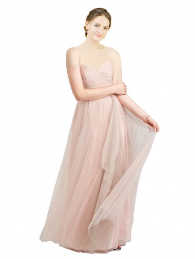 Wholesale Tulle Sweetheart A-Line Pink Evening Dress UK